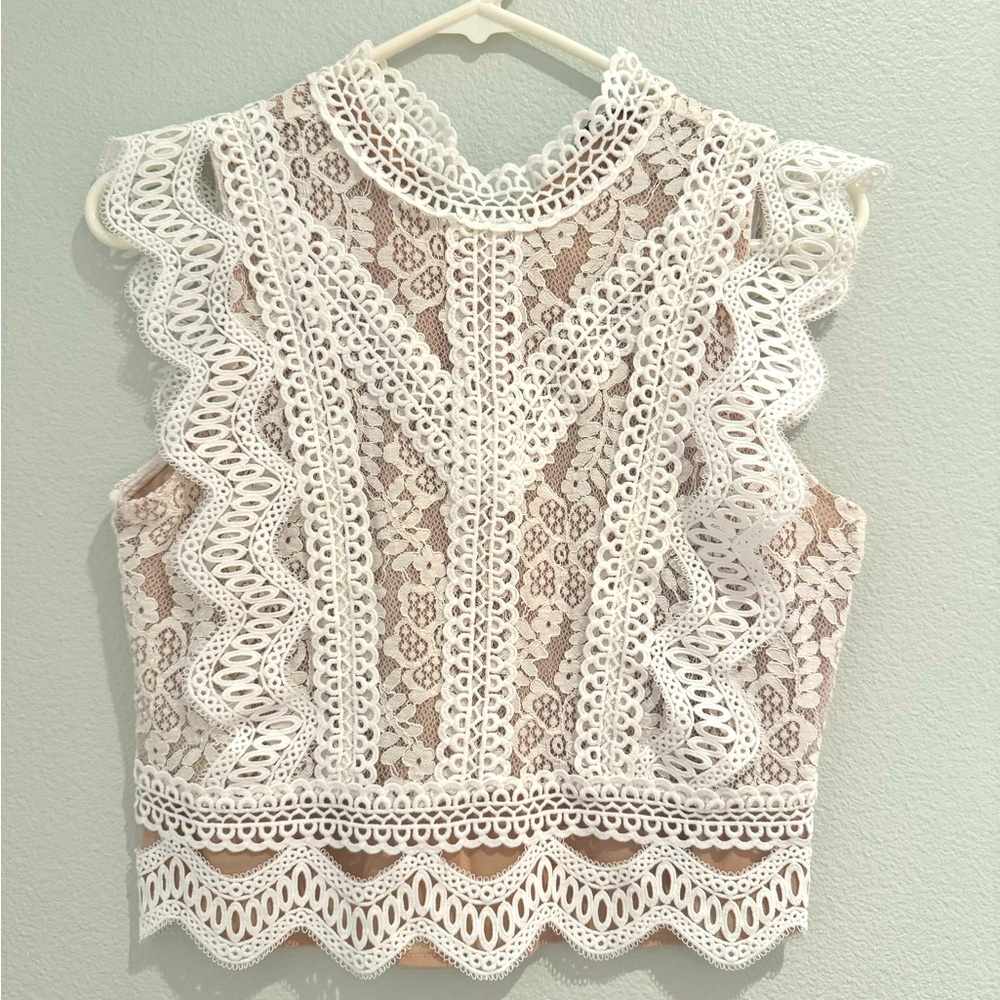 Lucy Paris lace top in size S